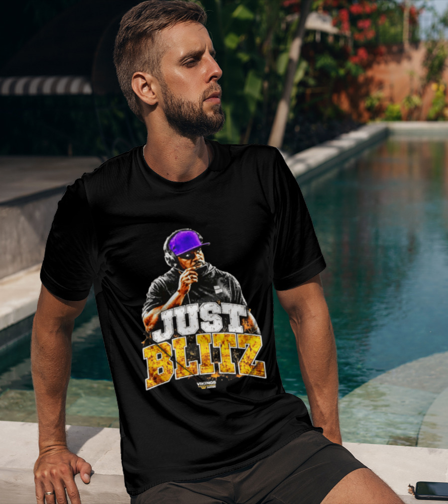 Brian Flores Just Blitz Vikings Now Bold Coaching Football Strategy T-Shirt