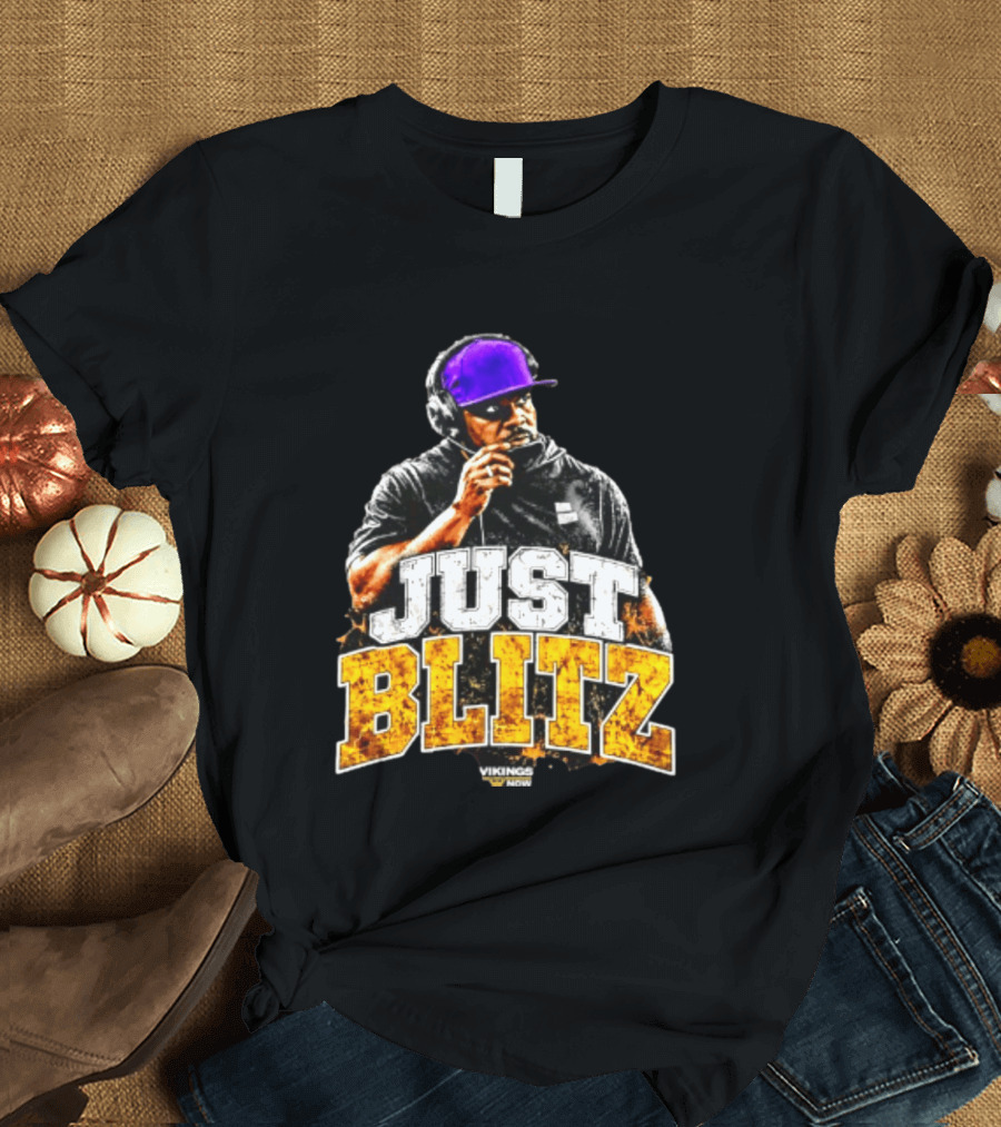 Brian Flores Just Blitz Vikings Now Bold Coaching Football Strategy T-Shirt