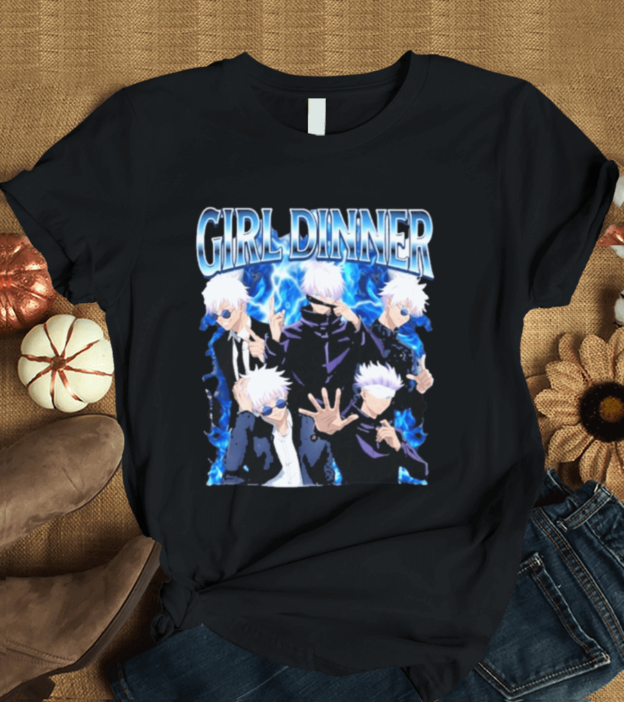GIRL DINNER Gojo Jujutsu Kaisen Anime Character Collection T-Shirt