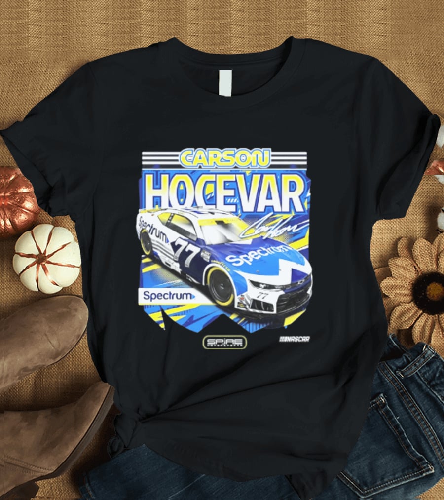 Carson Hocevar Spectrum 77 Racing Car Signature T-Shirt