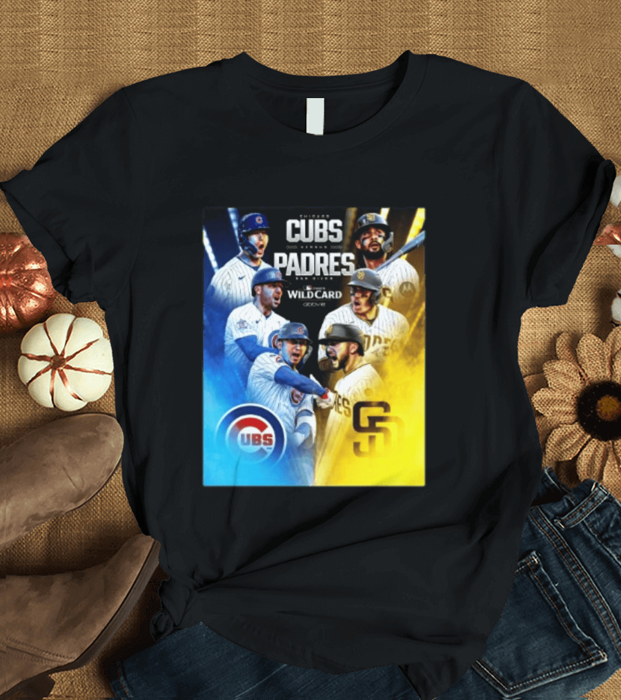 Chicago Cubs Vs San Diego Padres 2026 MLB NL Wild Card Showdown Baseball Fan Gear T-Shirt
