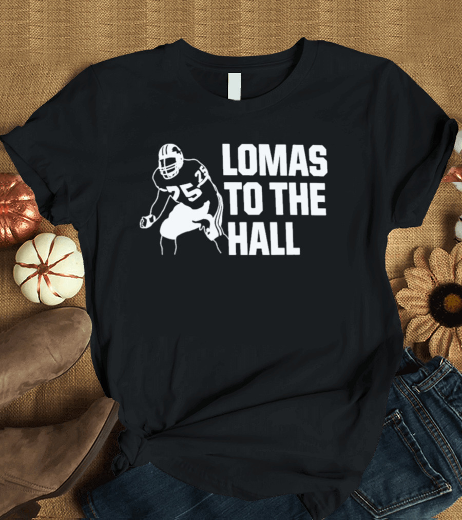 Detroit Lions Lomas Brown Hall Of Fame Campaign T-Shirt