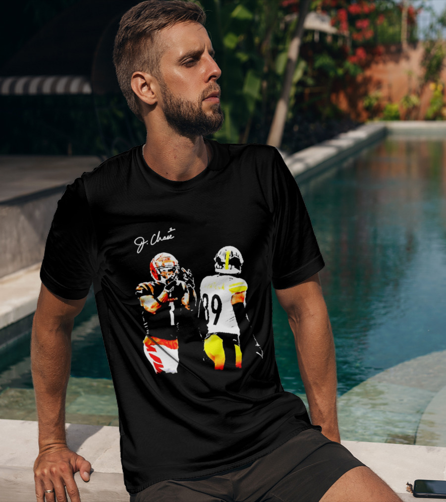 JaMarr Chase Vs Minkah Fitzpatrick Cincinnati Bengals Pittsburgh Steelers Football T-Shirt