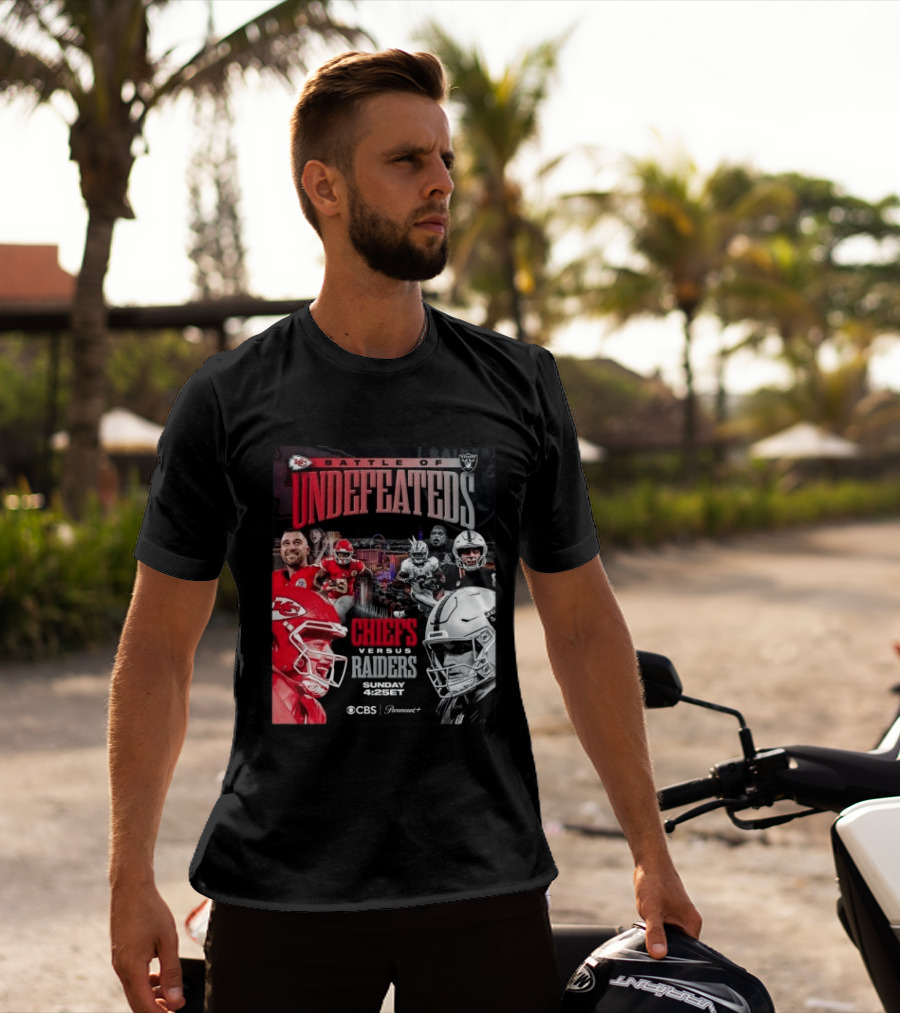 Kansas City Chiefs Vs Las Vegas Raiders Battle Of Undefeated 2026 NFL Showdown CBS Sunday 4:25ET T-Shirt