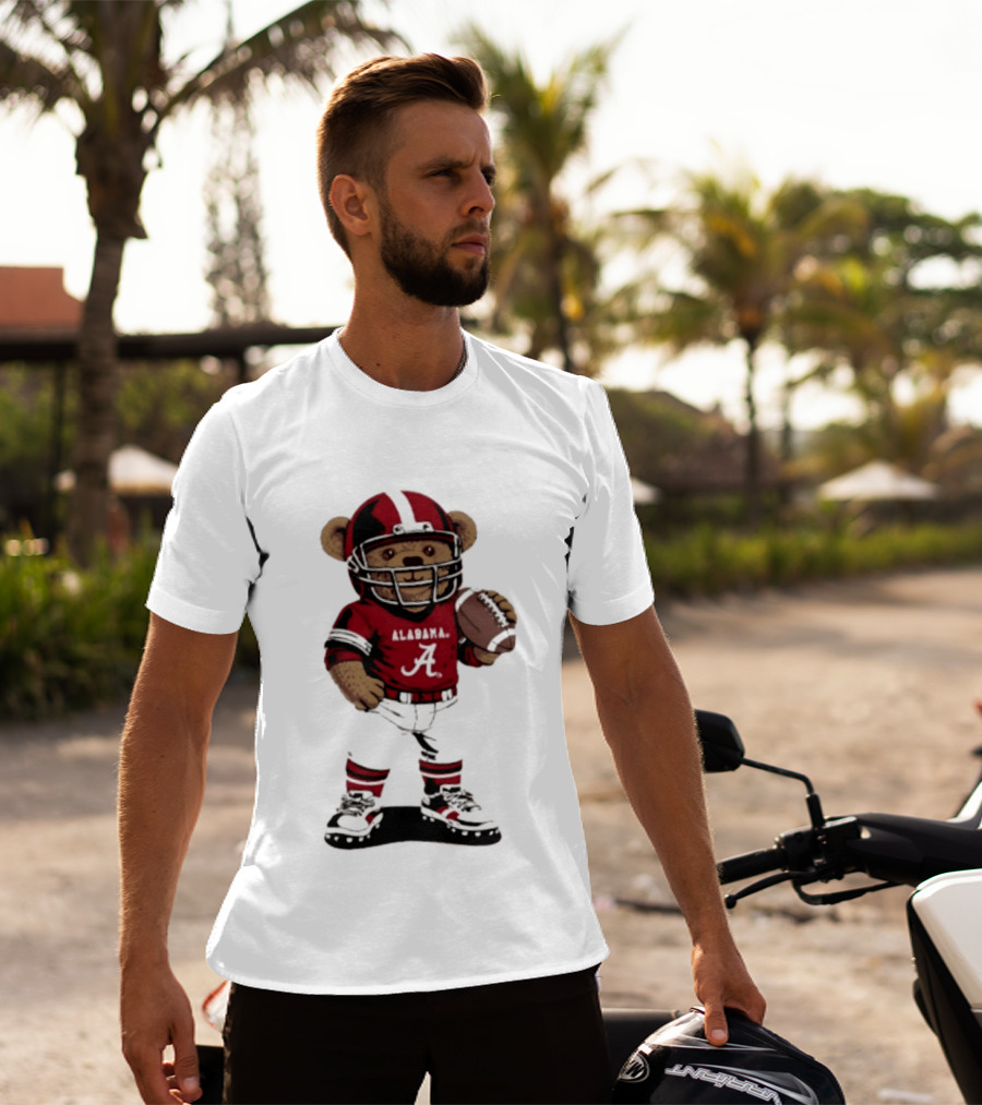 Alabama Crimson Tide 2026 Teddy Bear Football NCAA Team Spirit T-Shirt