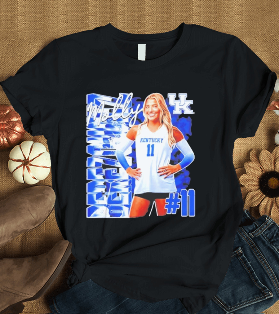 Kentucky Wildcats Volleyball Molly 11 Kentucky Player Pose UK T-Shirt