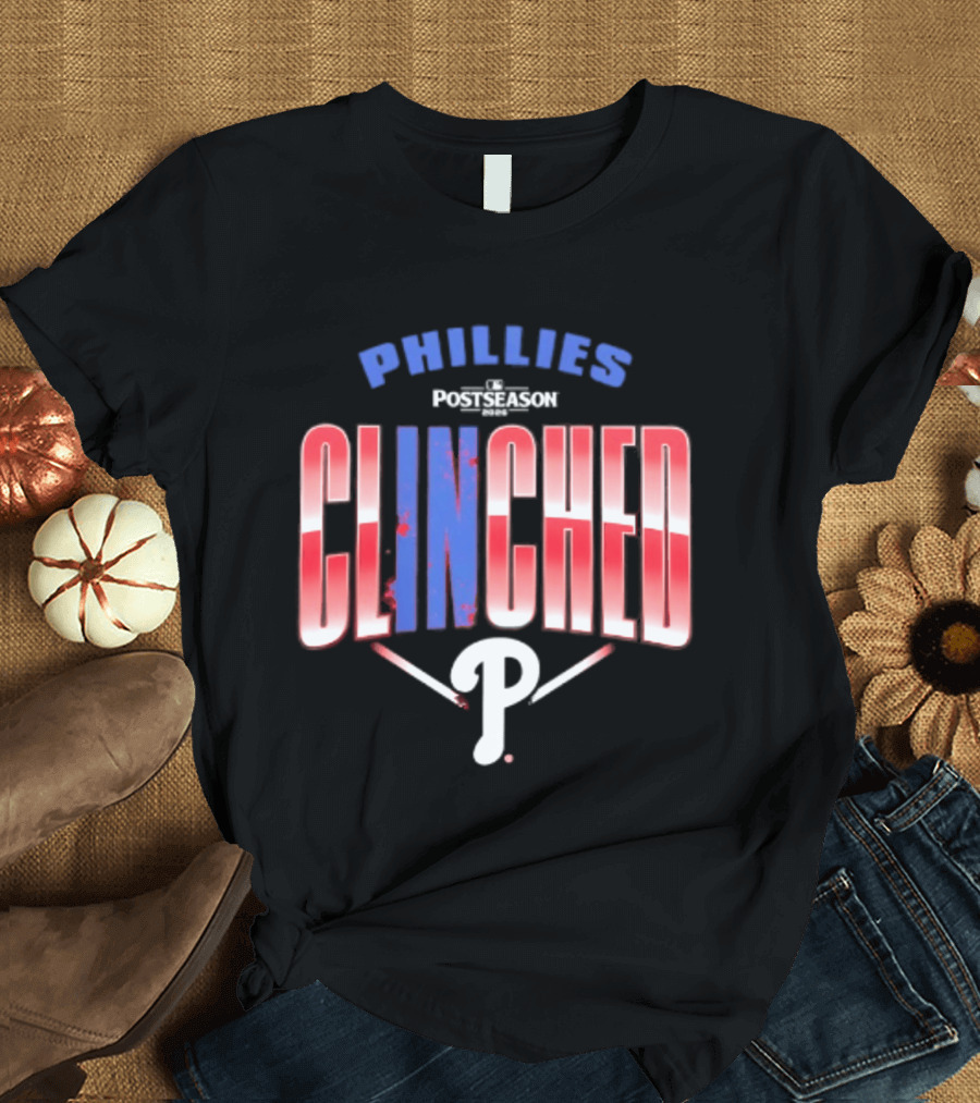 Phillies Red 2026 MLB Postseason Clinched Locker Room P T-Shirt