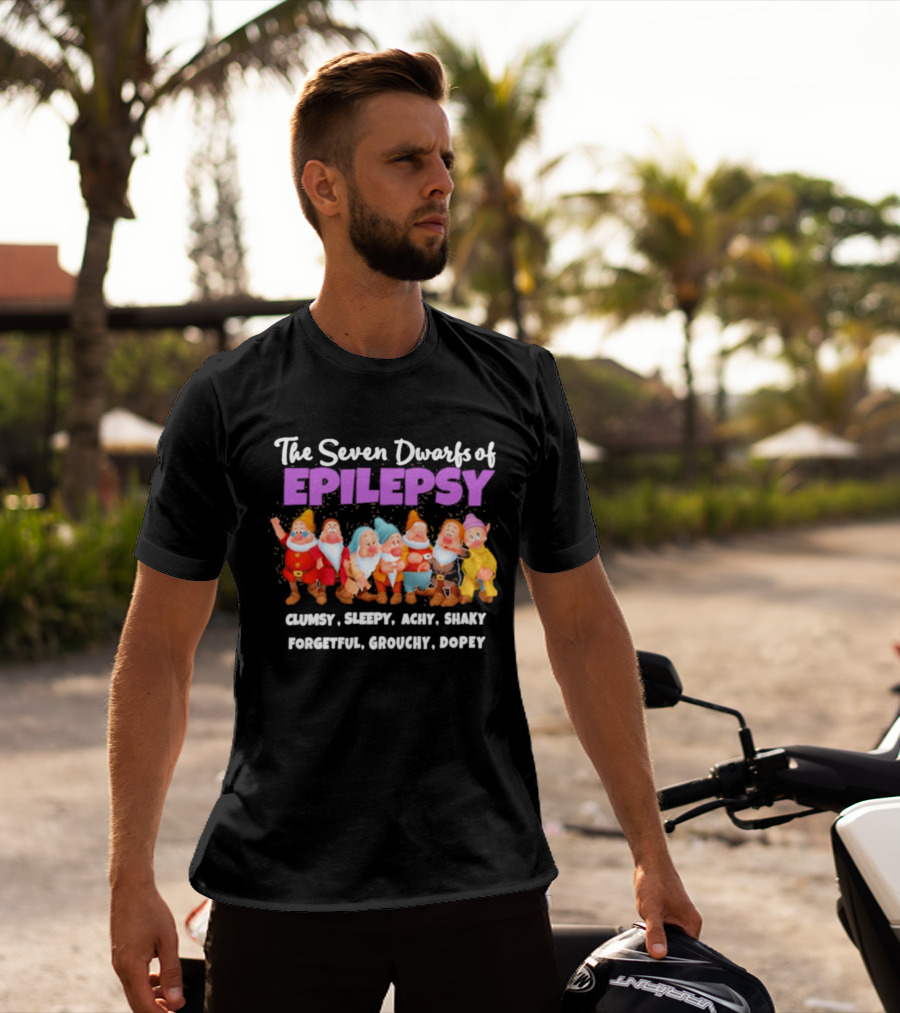 The Seven Dwarfs Of Epilepsy Clumsy Sleepy Achy Shaky Forgetful Grouchy Dopey T-Shirt