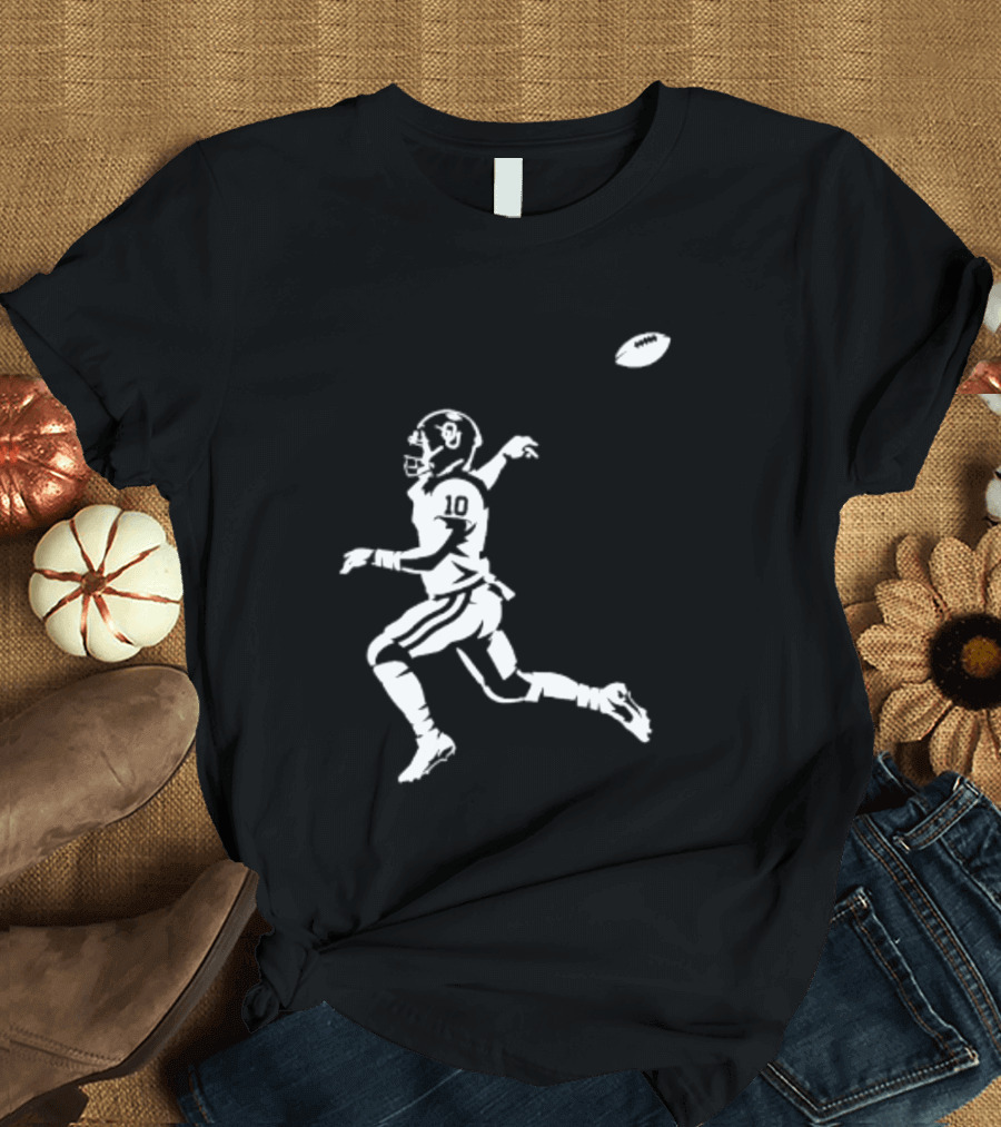 Oklahoma Sooners John Mateer Football Quarterback Crimson Pass T-Shirt