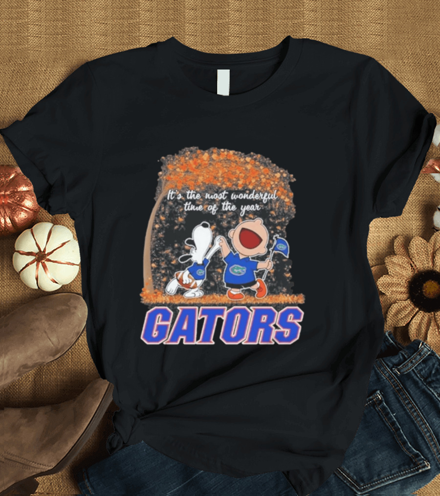 Florida Gators Snoopy Charlie Brown Wonderful Time Of The Year 2026 T-Shirt