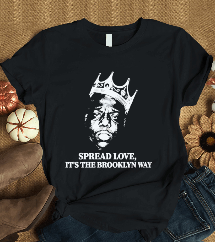 The Notorious BIG Spread Love It's The Brooklyn Way Crowned Head T-Shirt