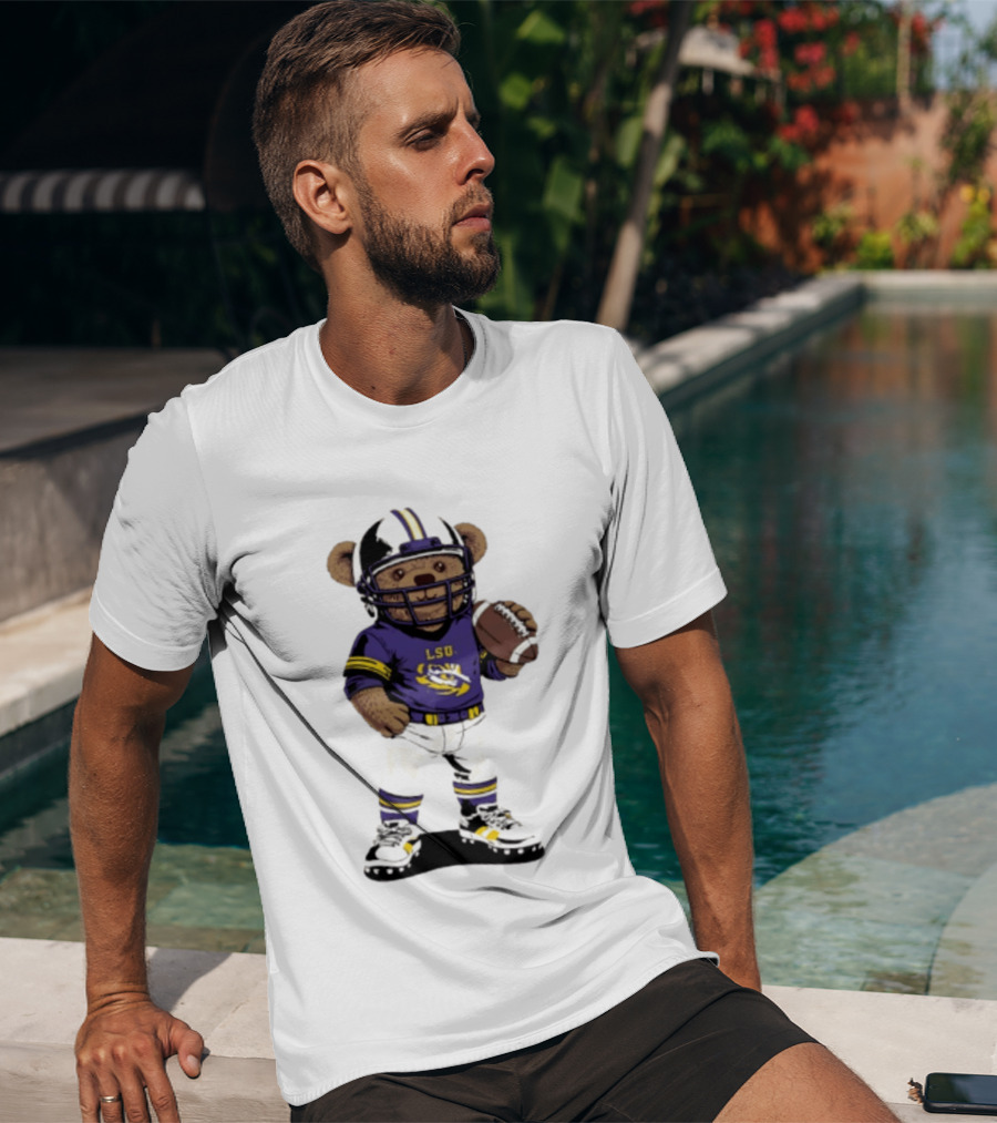 LSU Tigers 2026 NCAA Teddy Bear Football Player In Purple Uniform T-Shirt