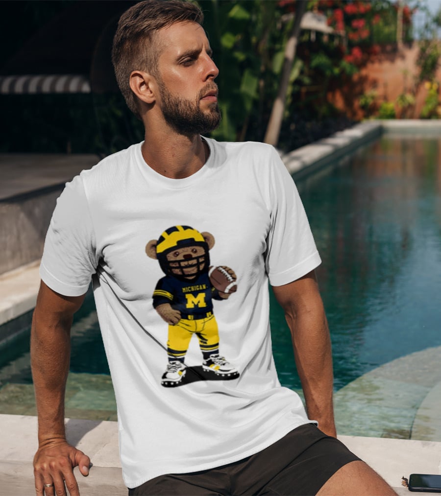 Michigan Wolverines Teddy Bear NCAA Football 2026 T-Shirt
