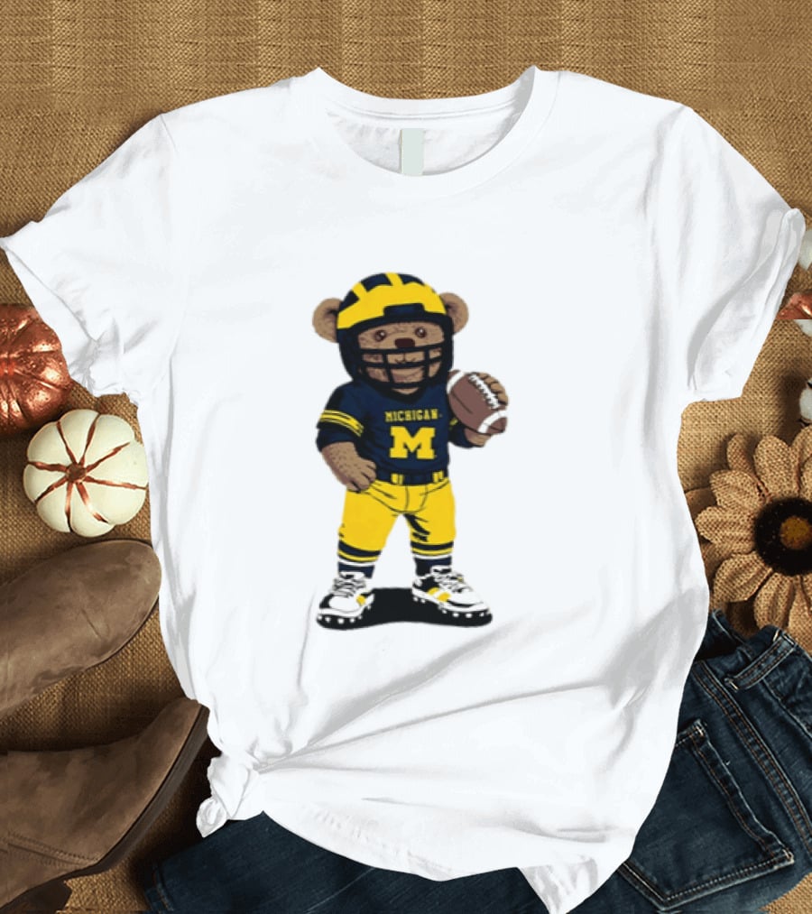 Michigan Wolverines Teddy Bear NCAA Football 2026 T-Shirt