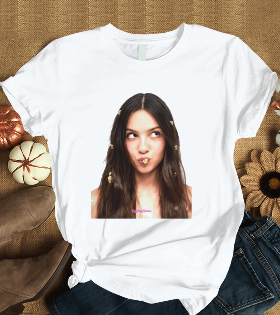 Olivia Rodrigo Rolling Stone Digital Exclusive Photo With Daisy Accents T-Shirt