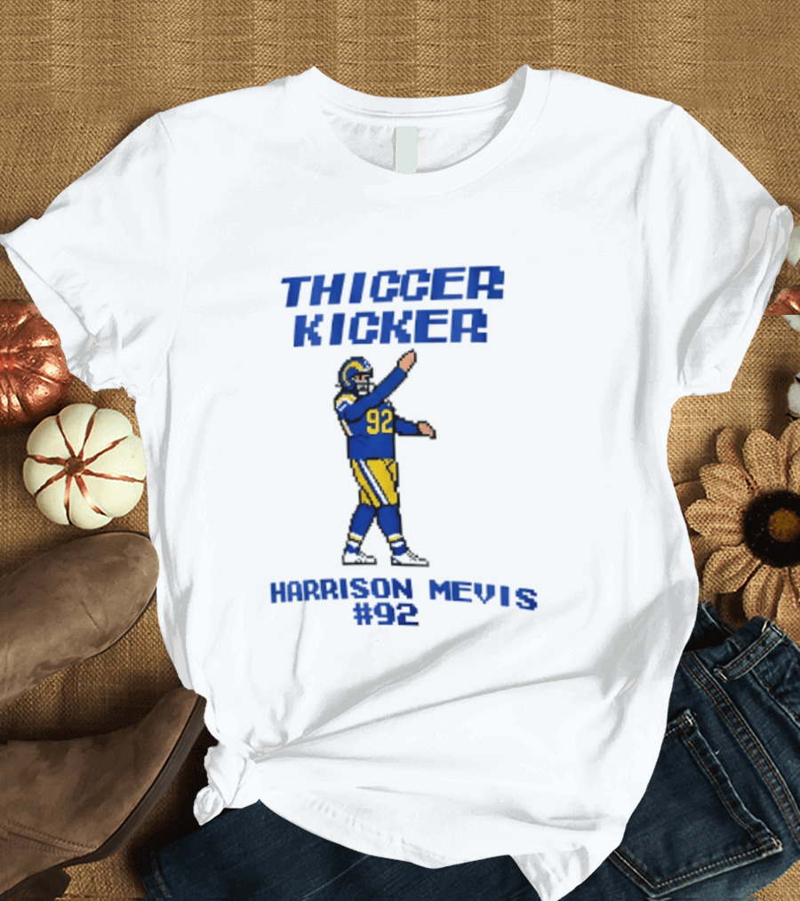 Thiccer Kicker Harrison Mevis 92 Los Angeles Rams T-Shirt
