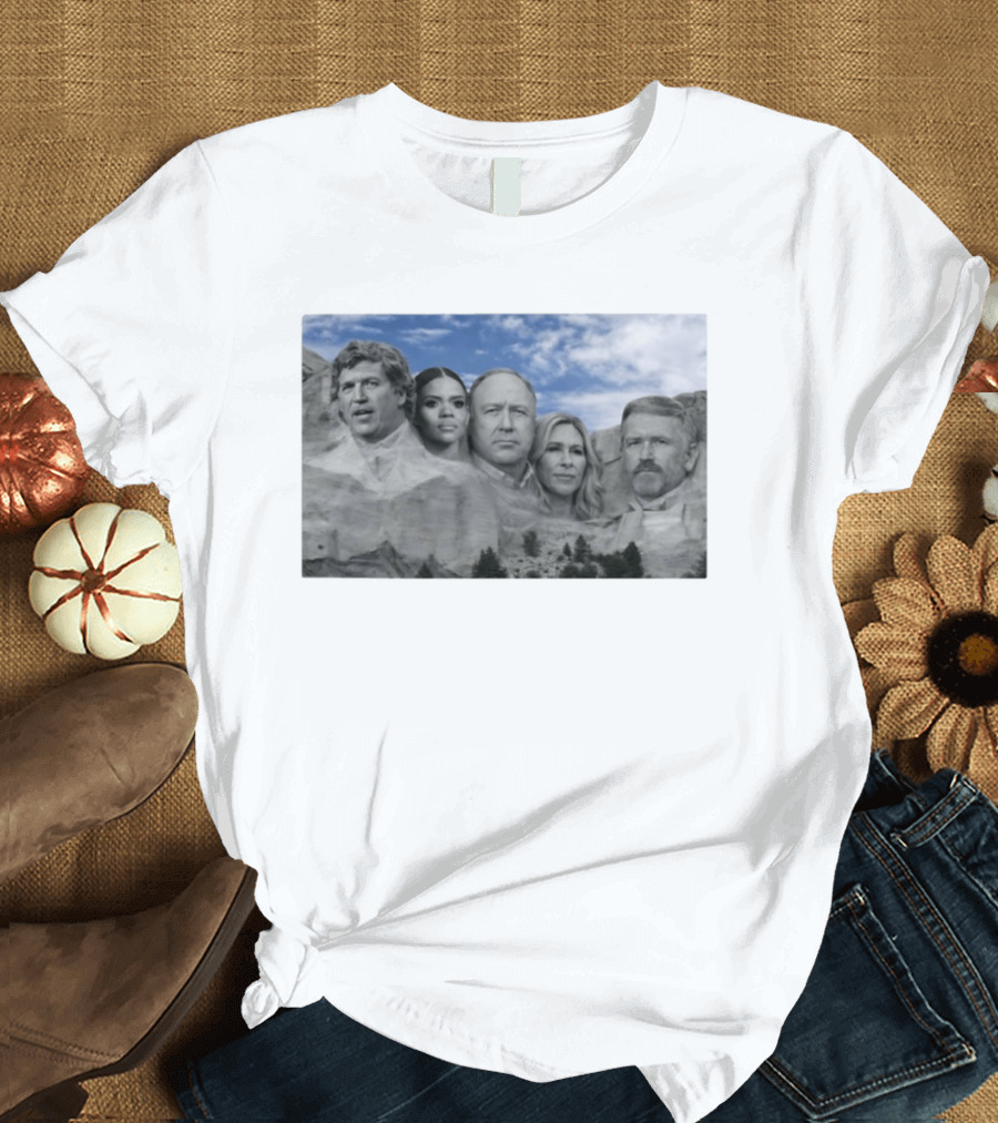Thomas Massie Candace Owens Alex Jones Marjorie Taylor Greene Mount Rushmore MAGA Squad T-Shirt