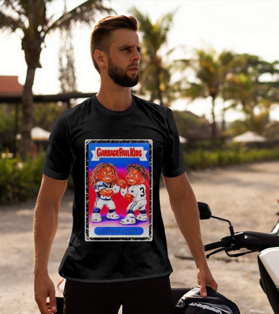 Garbage Pail Kids CeeDee George Cowboys Steelers Football Card Characters T-Shirt