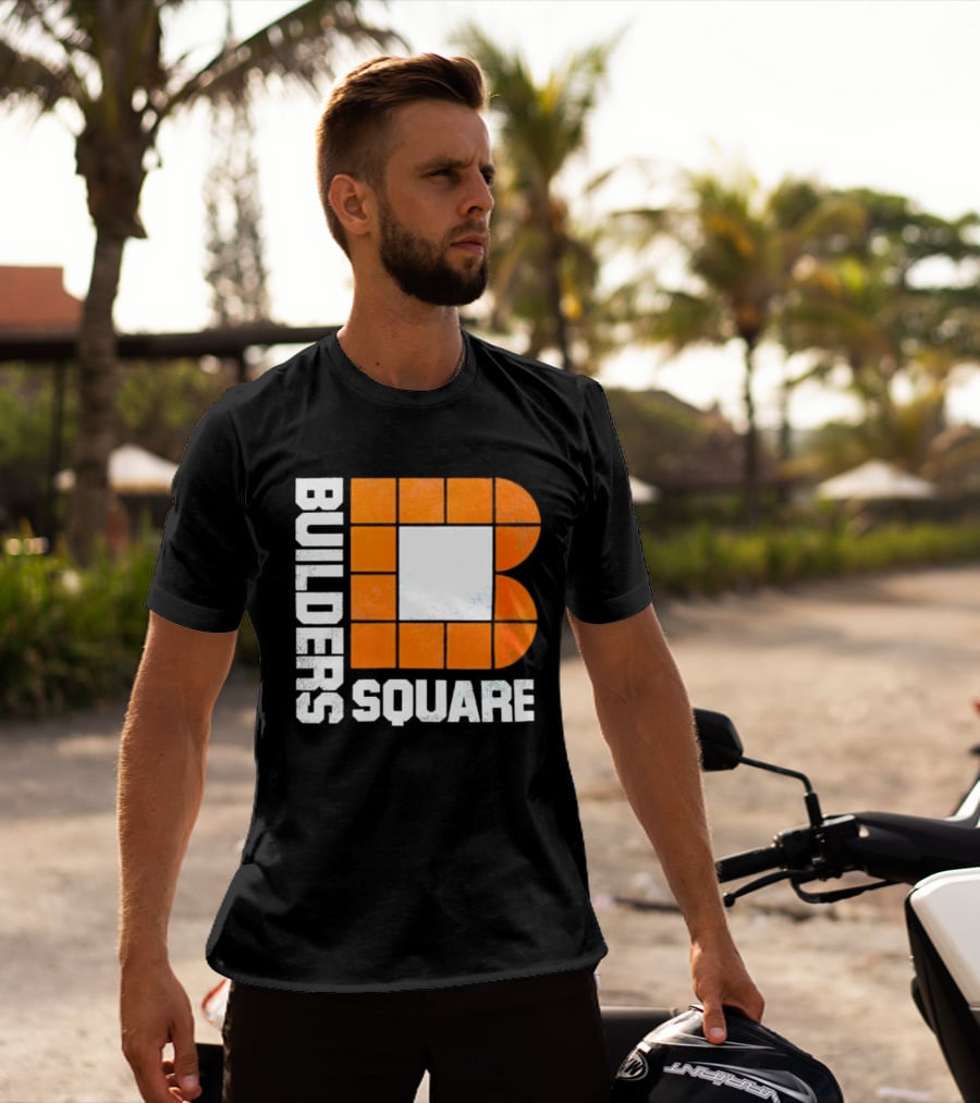 Builders Square Vintage Hardware Store Iconic Retro Logo Block T-Shirt