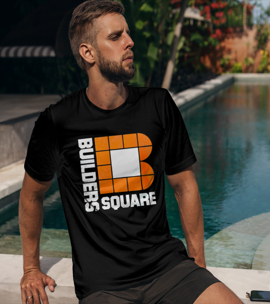 Builders Square Vintage Hardware Store Iconic Retro Logo Block T-Shirt