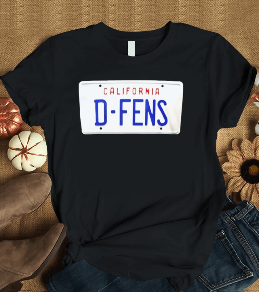 California D Fens License Plate Falling Down Movie Reference T-Shirt
