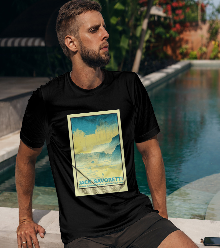 Jack Savoretti We Will Always Be The Way We Were Tour 2026 Bucharest Vintage Style Ocean Scene T-Shirt