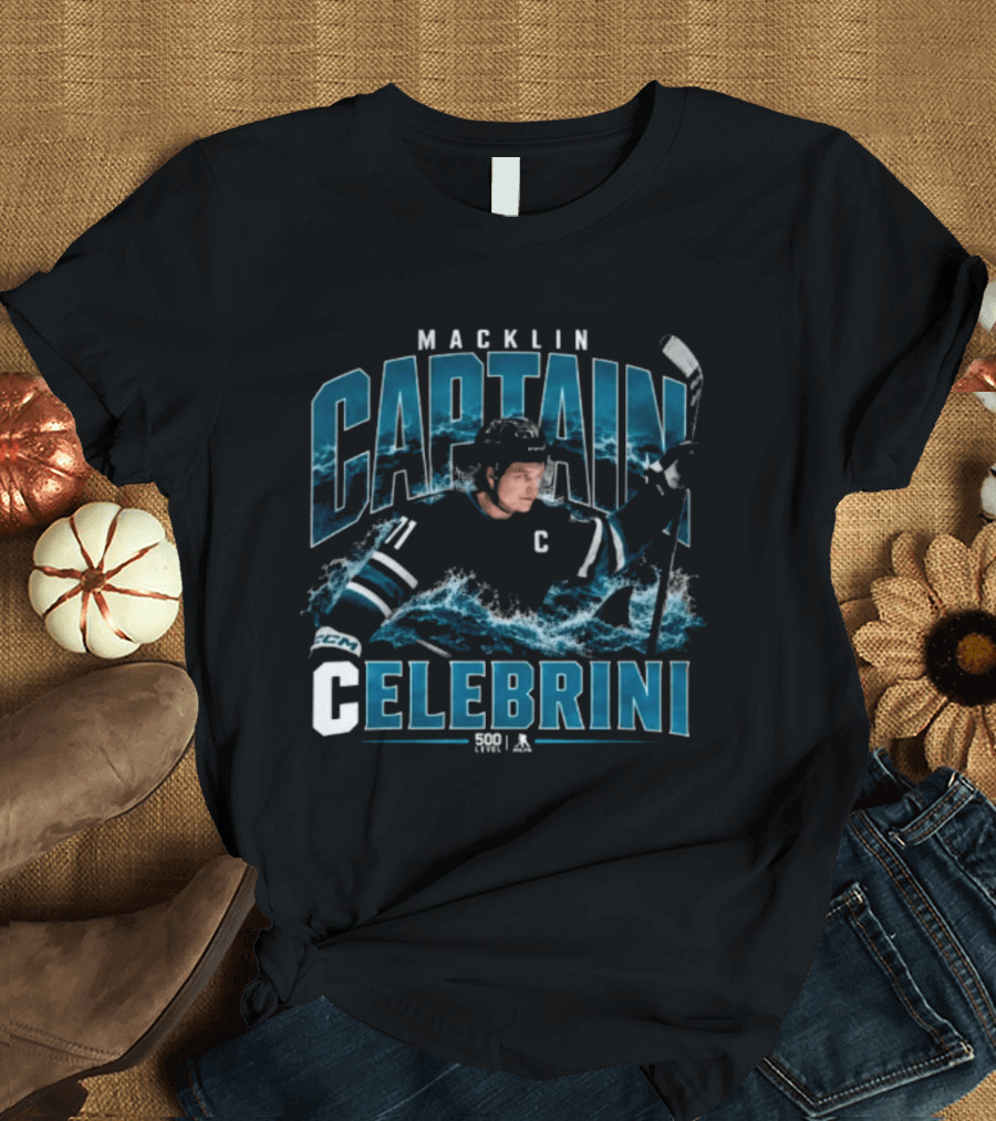 Macklin Celebrini Captain Hockey San Jose T-Shirt