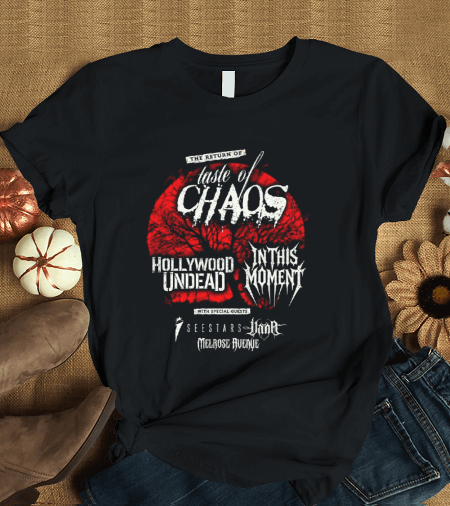 Taste Of Chaos 2026 Tour Featuring Hollywood Undead In This Moment We Came As Romans T-Shirt