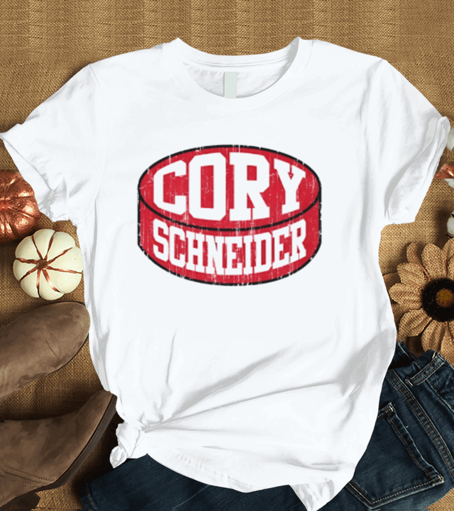 Cory Schneider New Jersey Devils Puck Red T-Shirt