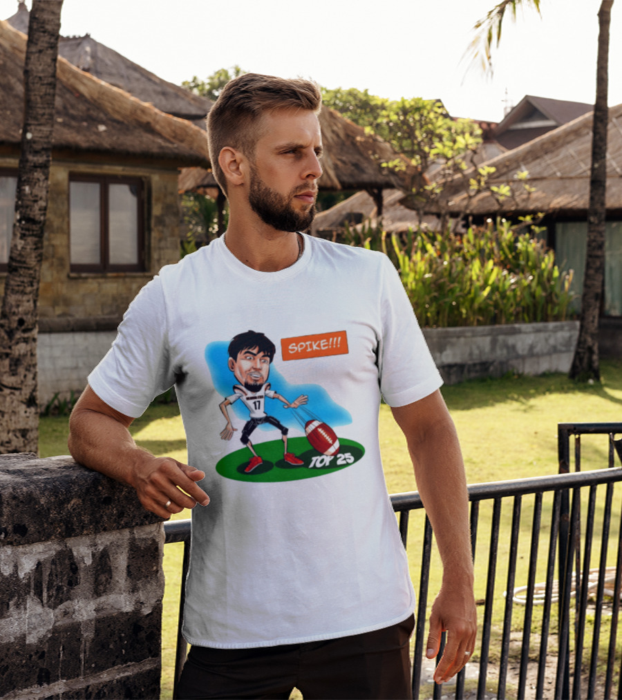 Drew Mestemaker Oklahoma State Football Spike Top 25 Player Caricature T-Shirt