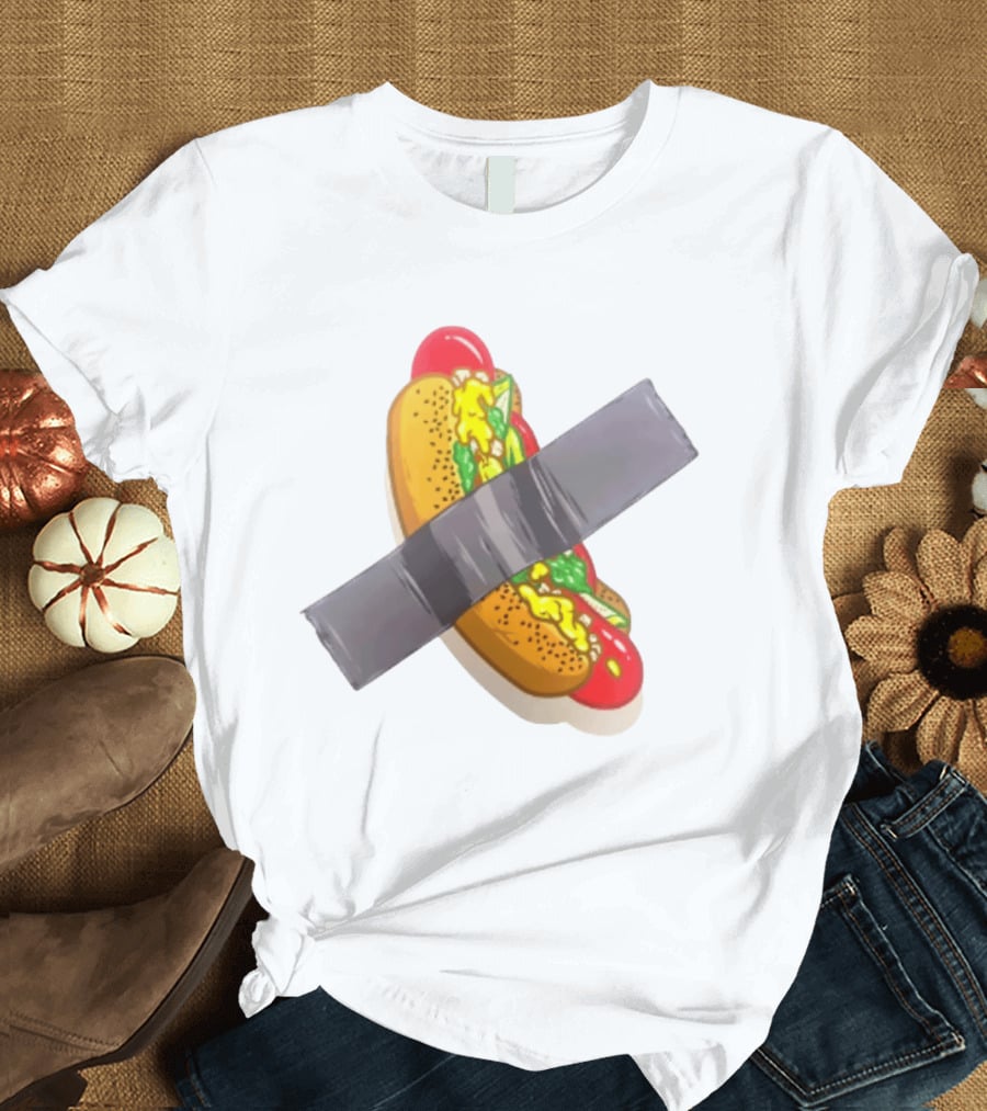 Hot Dog Duct Tape Food Humor T-Shirt