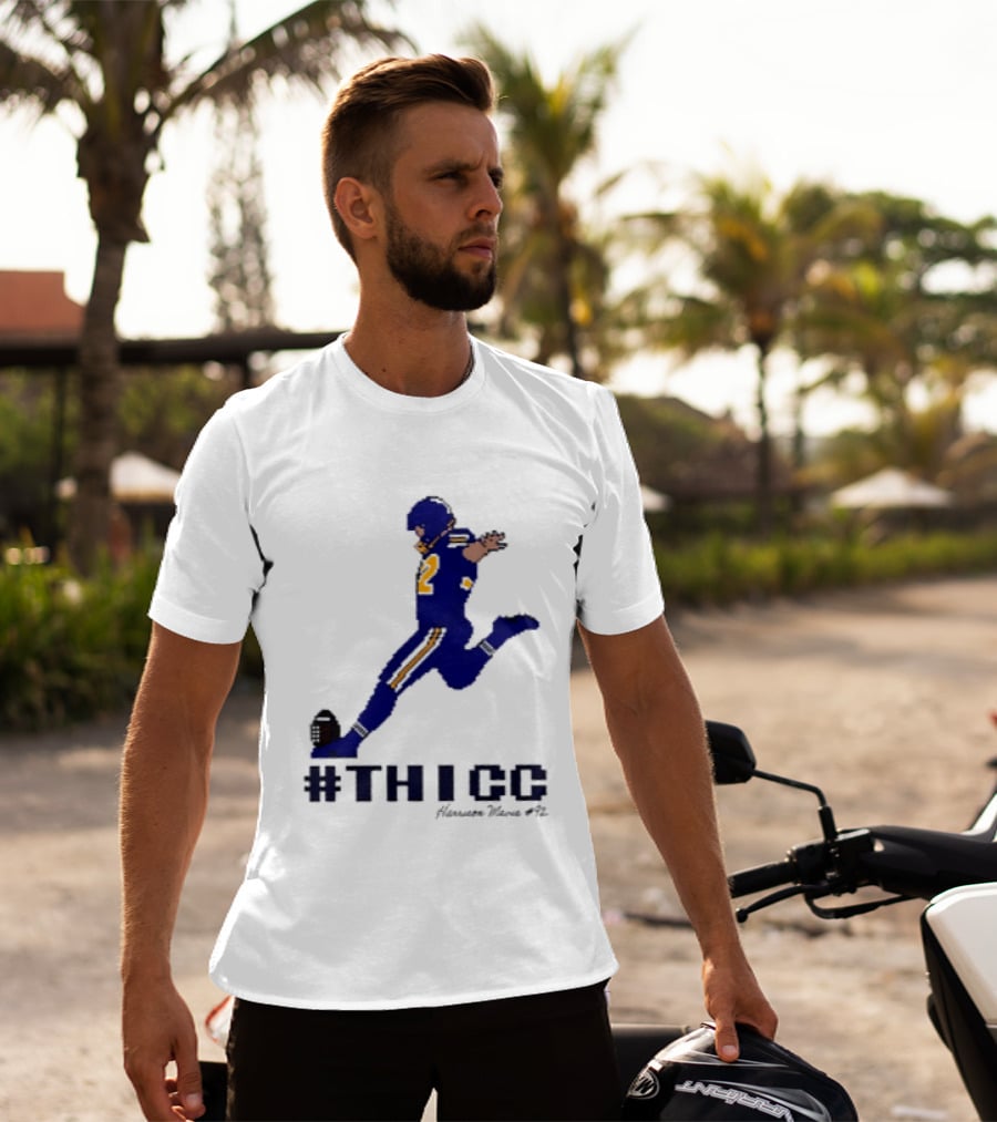 Harrison Mevis 92 Los Angeles Rams Thicc Kicker Football Pixel T-Shirt