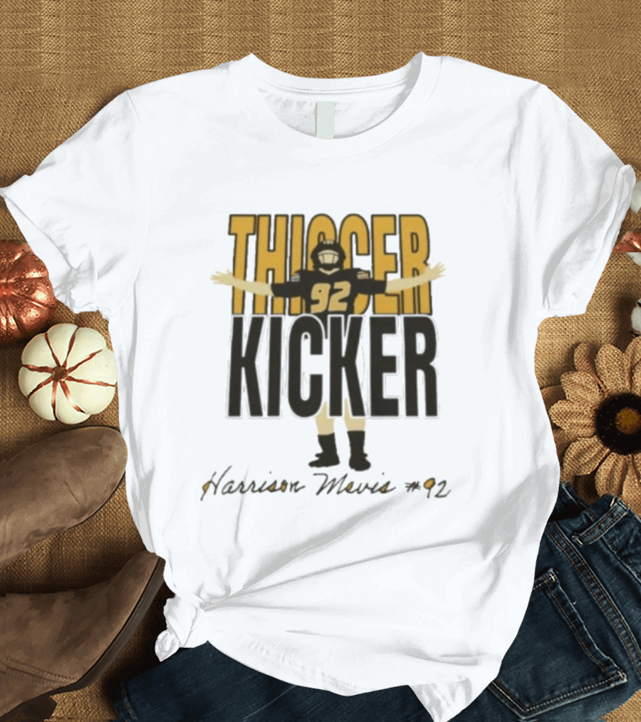 Harrison Mevis 92 Thiccer Kicker Football Player T-Shirt