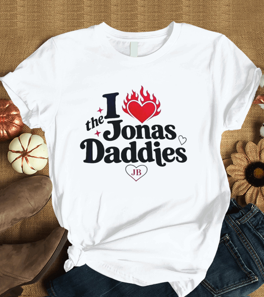 I Love The Jonas Daddies JB Heart Flame T-Shirt