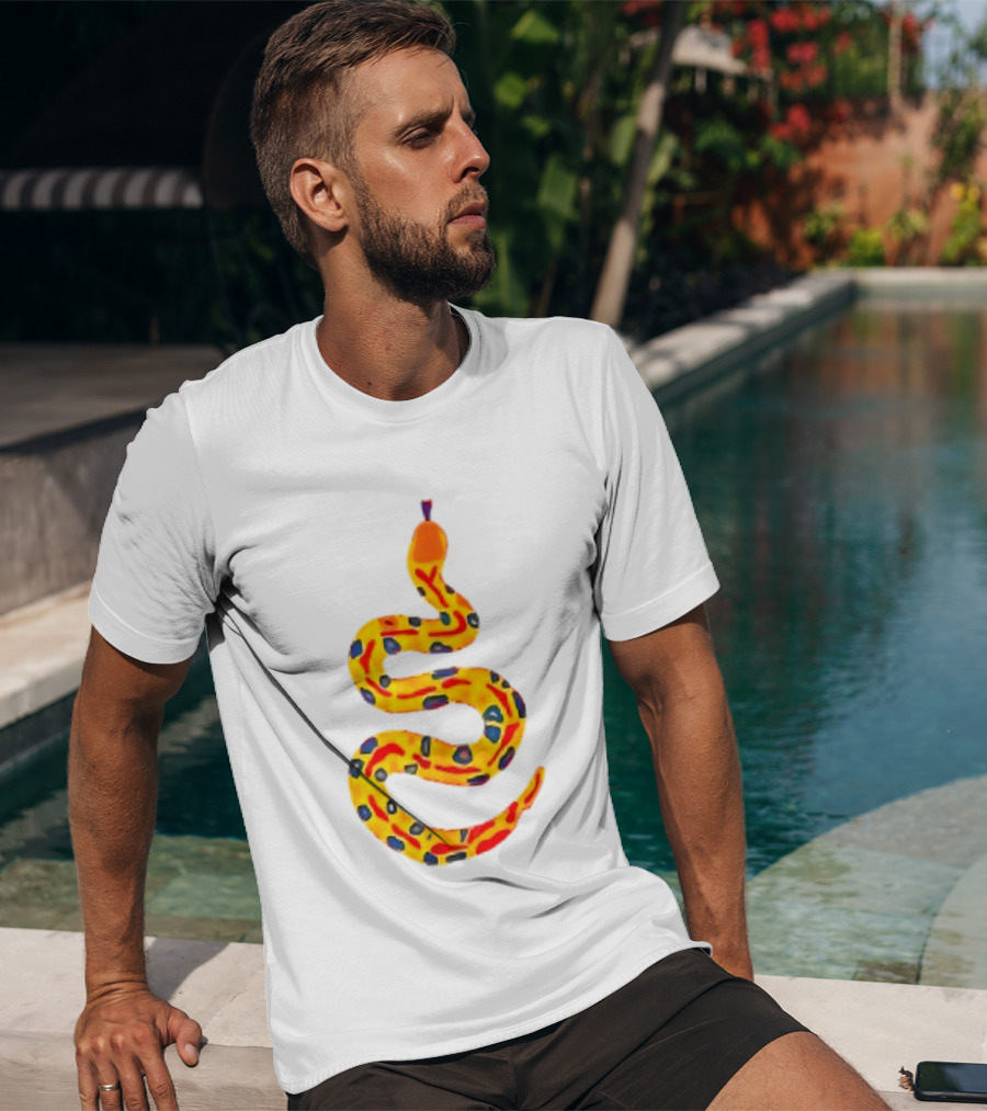 Snake What A Lovely Day To Be A Pain In The Ass Colorful Pattern Two Sided T-Shirt