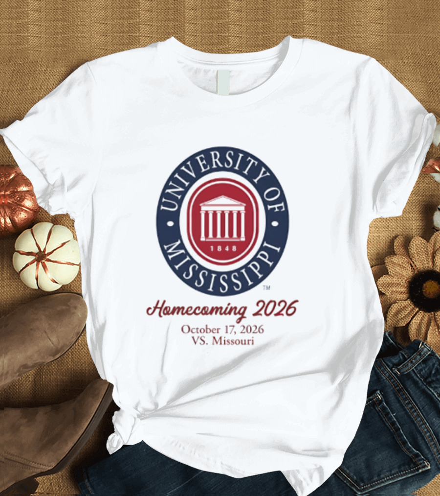 University Of Mississippi Homecoming 2026 October 17 Vs Missouri T-Shirt