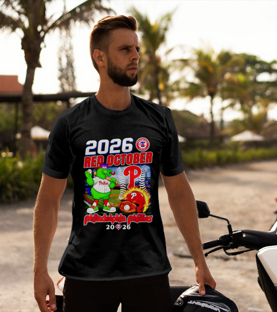 2026 Red October Philadelphia Phillies Phanatic P Phillies Baseball T-Shirt