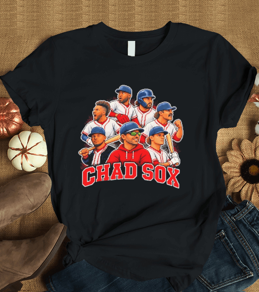 Chad Sox Boston Red Sox Team Collage Players T-Shirt