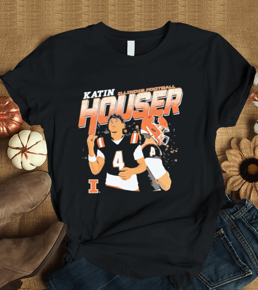 Katin Houser Illinois Fighting Illini Football T-Shirt