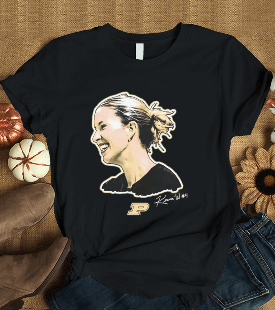 Kenna Wollard Purdue Boilermakers P Logo Big Head T-Shirt