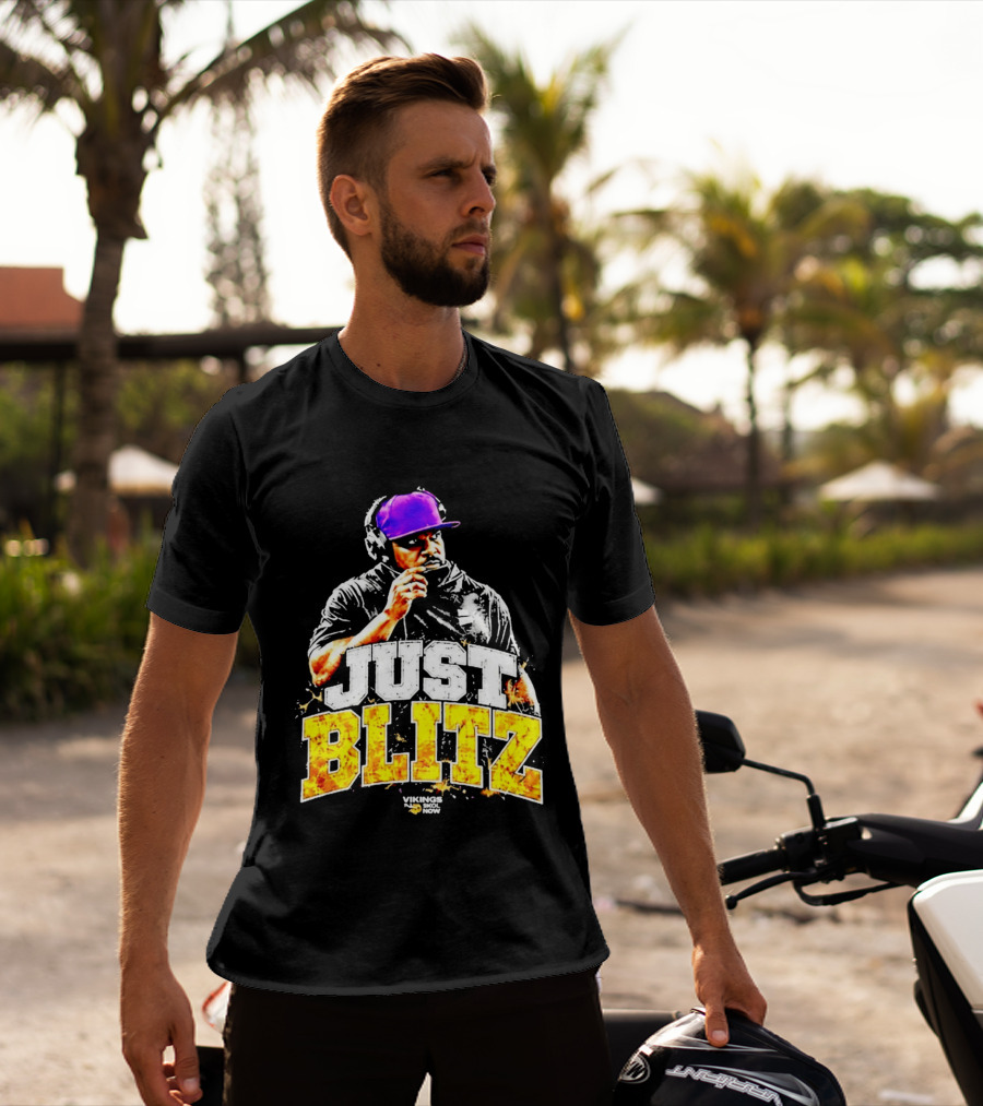 Just Blitz Football Coach Vikings Skol Now T-Shirt