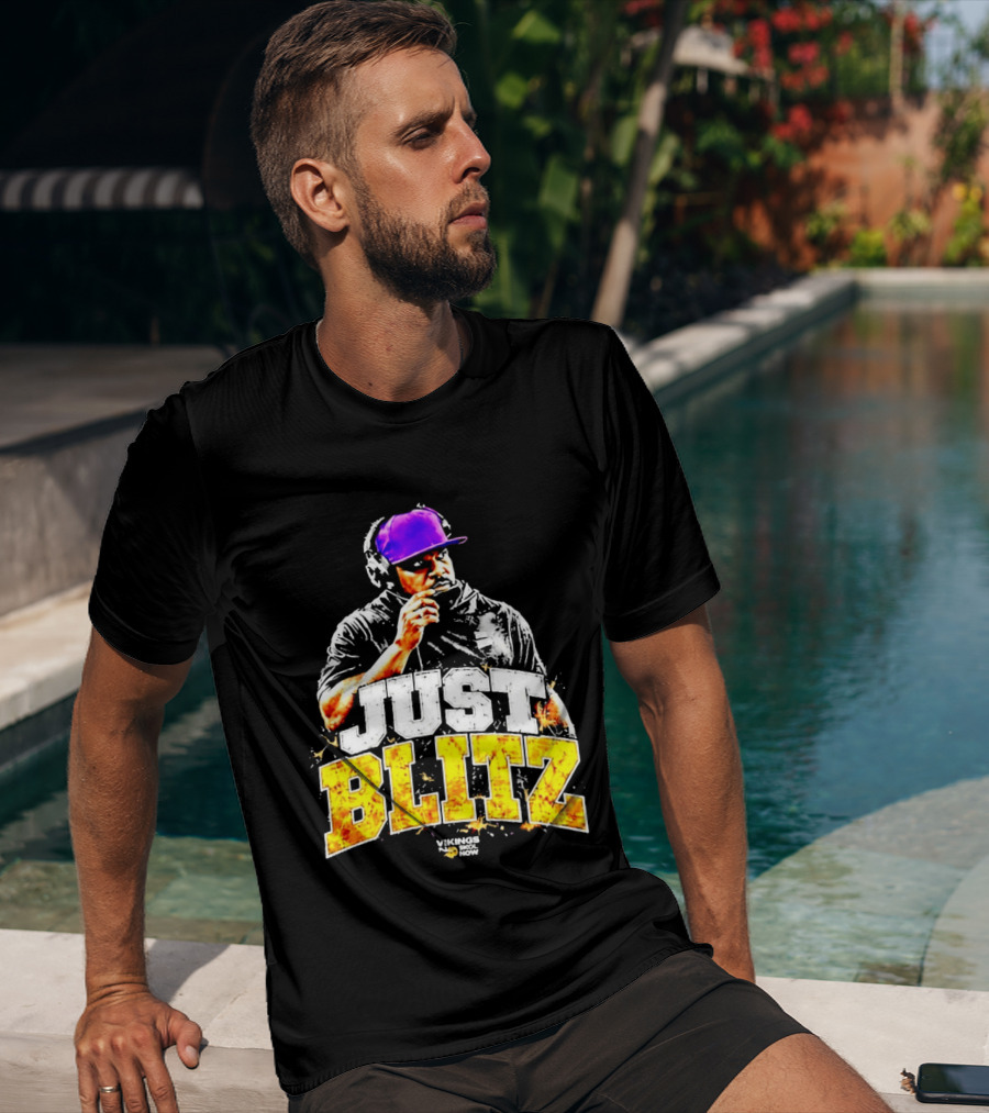 Just Blitz Football Coach Vikings Skol Now T-Shirt