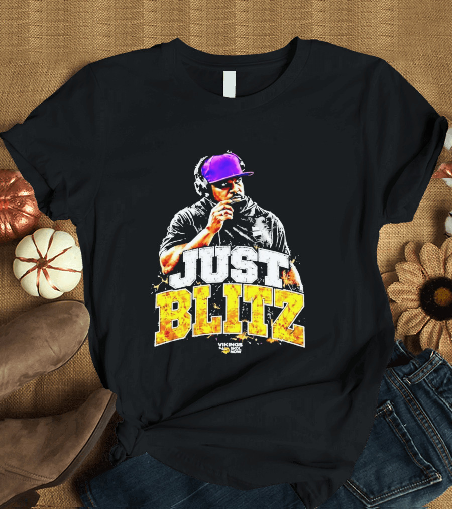 Just Blitz Football Coach Vikings Skol Now T-Shirt