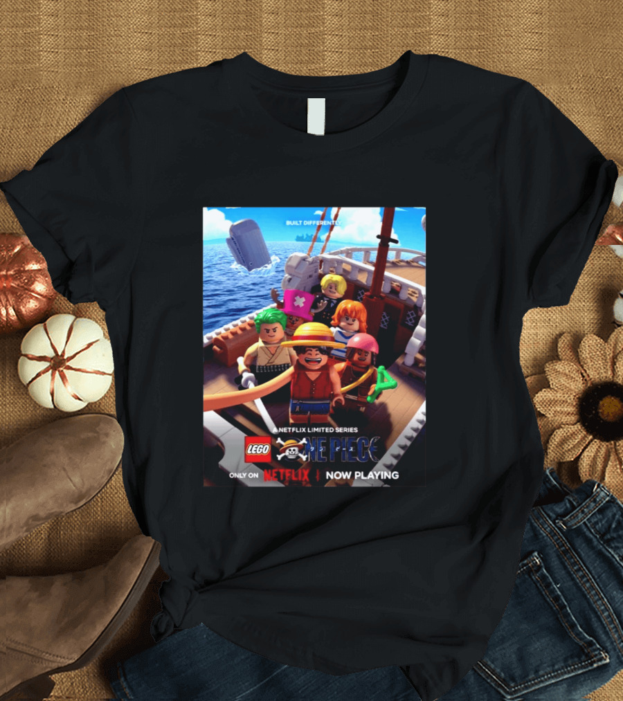 LEGO One Piece Netflix Limited Series Built Differently Now Playing T-Shirt