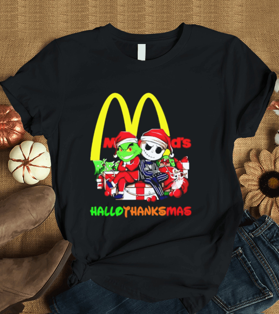 McDonald's Grinch Jack Skellington Hallothanksmas 2026 T-Shirt