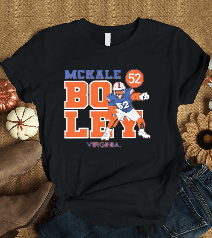 Mckale Boley 52 Virginia Football Cavaliers T-Shirt