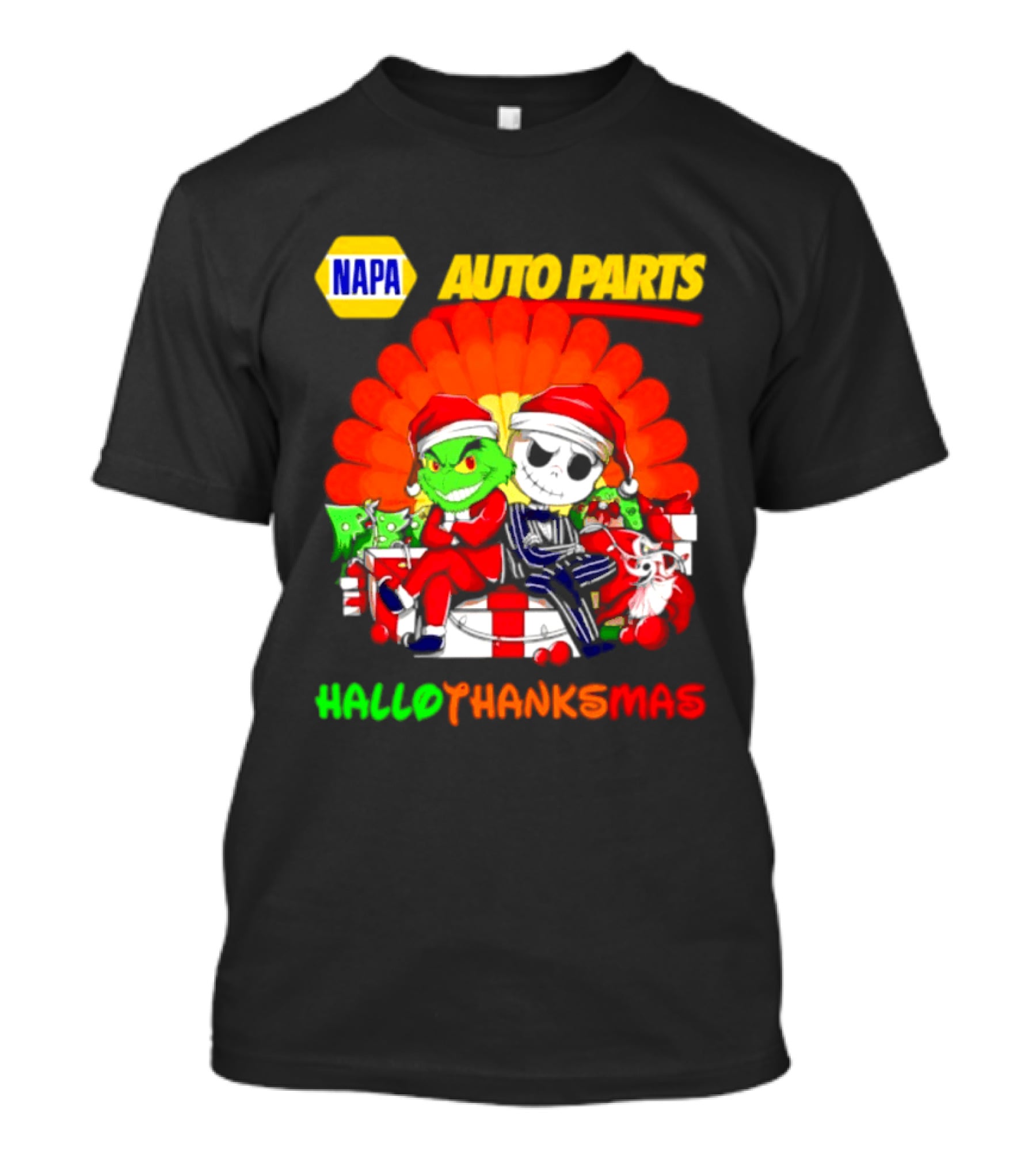 Napa Auto Parts Grinch Jack Skellington Hallothanksmas 2026 T-Shirt