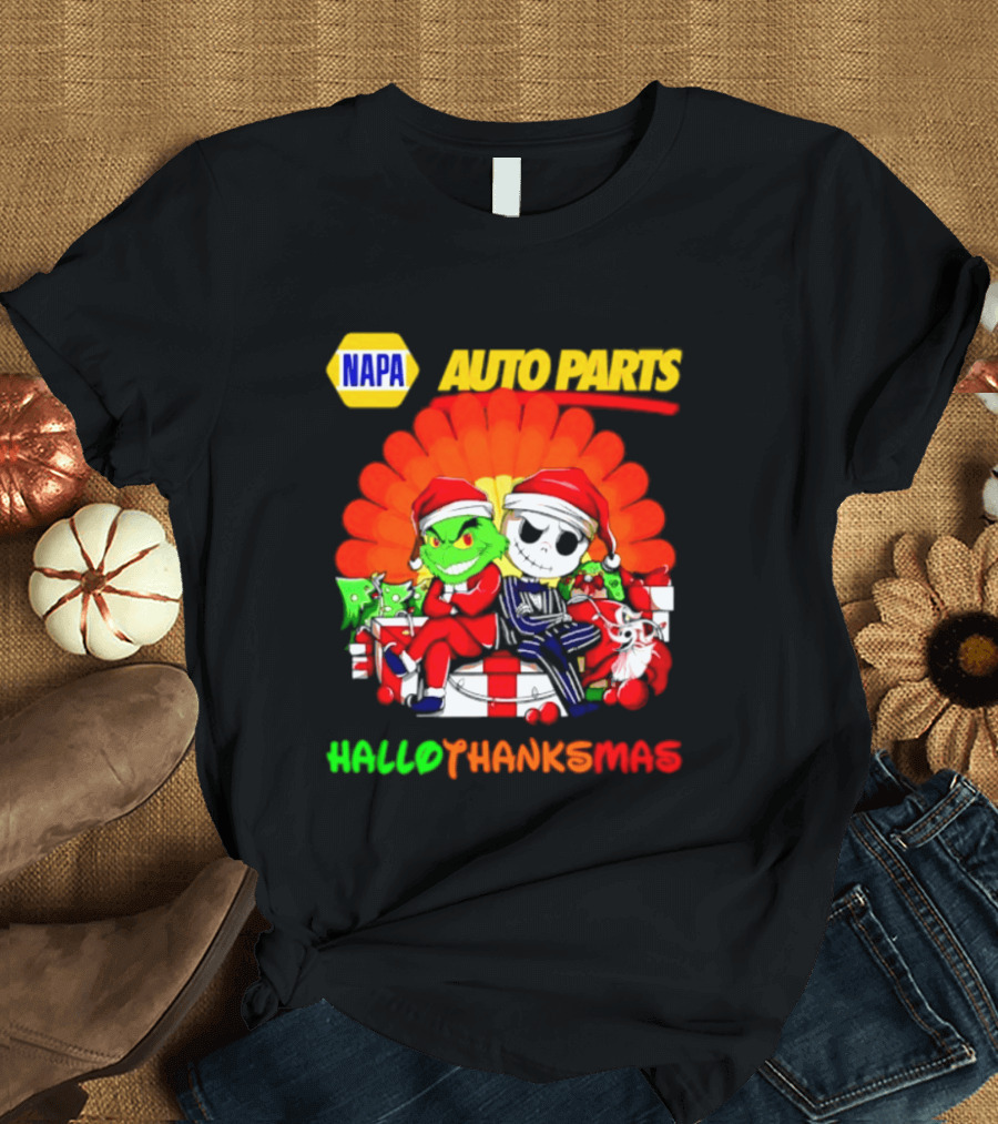 Napa Auto Parts Grinch Jack Skellington Hallothanksmas 2026 T-Shirt