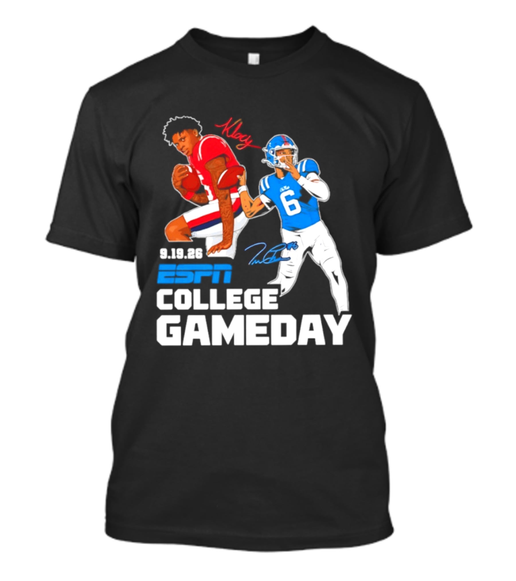 Ole Miss Football 2026 ESPN College Gameday King Number 6 T-Shirt