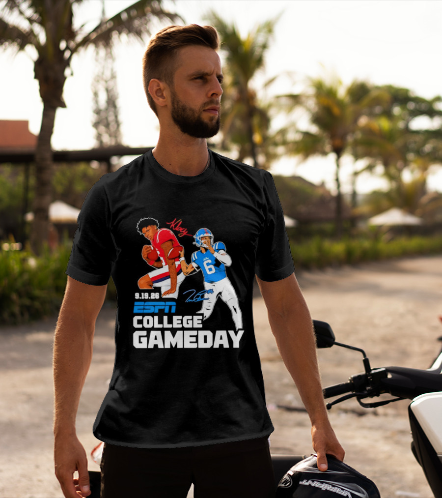Ole Miss Football 2026 ESPN College Gameday King Number 6 T-Shirt